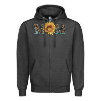 Charcoal Heather sunflower mom mothers day Zipper Hoodie - Artiststas