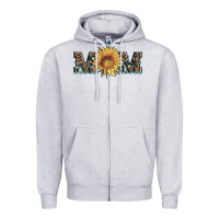 Heather Grey sunflower mom mothers day Zipper Hoodie - Artiststas