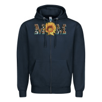 Navy sunflower mom mothers day Zipper Hoodie - Artiststas