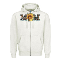 Oatmeal Heather sunflower mom mothers day Zipper Hoodie - Artiststas