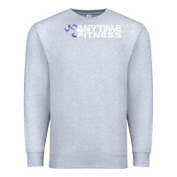 Heather Grey Anytimes Fitness Premium Sweatshirt - longCreatives