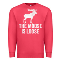 Cardinal The Moose Is Loose Alaska Moose Premium Sweatshirt - longCreatives