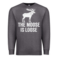 Charcoal Heather The Moose Is Loose Alaska Moose Premium Sweatshirt - longCreatives