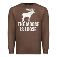 Chestnut The Moose Is Loose Alaska Moose Premium Sweatshirt - longCreatives