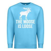 Ocean Blue The Moose Is Loose Alaska Moose Premium Sweatshirt - longCreatives