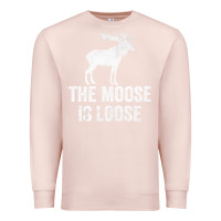 Pale Pink The Moose Is Loose Alaska Moose Premium Sweatshirt - longCreatives