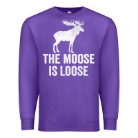 Purple The Moose Is Loose Alaska Moose Premium Sweatshirt - longCreatives