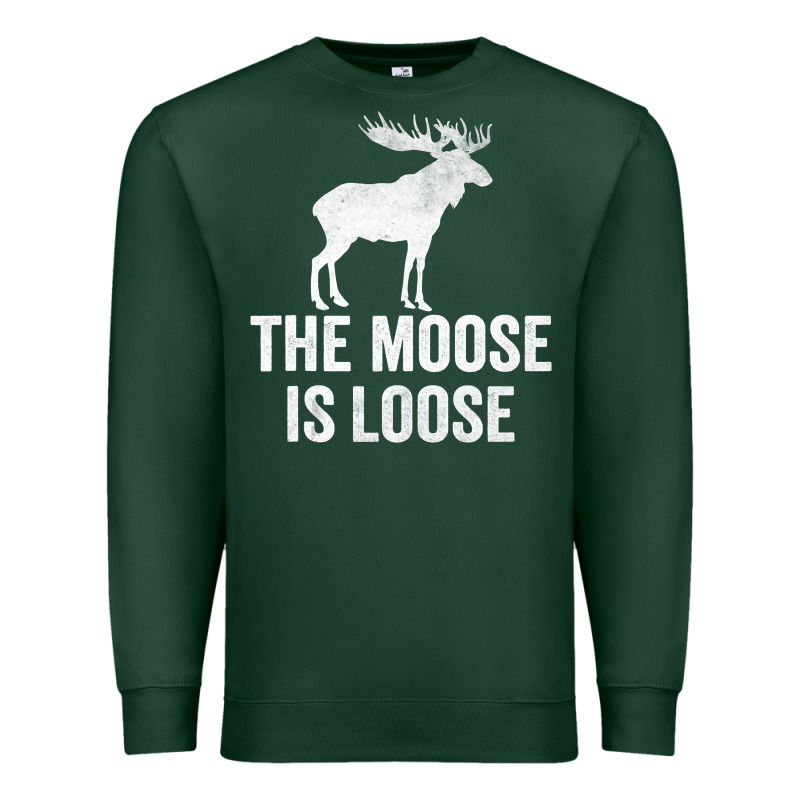 The Moose Is Loose Alaska Moose Premium Sweatshirt by longCreatives | Teevron