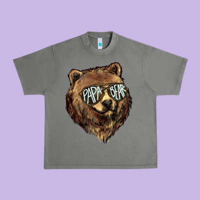 Papa Bear Urban Heavy Tee Designed By Howdyjamesfarm