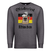 Charcoal Heather Oktoberfest München German Flag Beer Stein Premium Sweatshirt - longCreatives