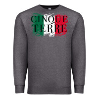 Charcoal Heather cinque terre italy travel distressed t shirt Premium Sweatshirt - longCreatives
