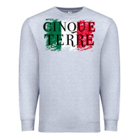 Heather Grey cinque terre italy travel distressed t shirt Premium Sweatshirt - longCreatives