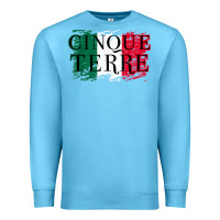 Ocean Blue cinque terre italy travel distressed t shirt Premium Sweatshirt - longCreatives