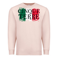 Pale Pink cinque terre italy travel distressed t shirt Premium Sweatshirt - longCreatives
