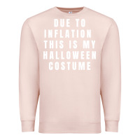 Pale Pink due to inflation, this is my halloween costume pullover Premium Sweatshirt - longCreatives