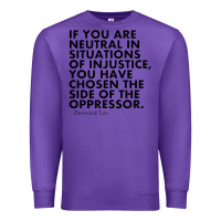 Purple human rights quote protest political Premium Sweatshirt - longCreatives