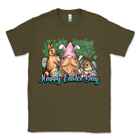 Army Green Gnome bunny Happy Easter Day Classic Tee - HowdyJamesFarm