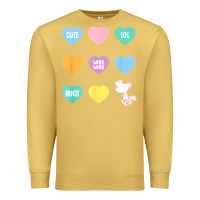 Antique Gold peanuts valentine candy heart Premium Sweatshirt - longCreatives