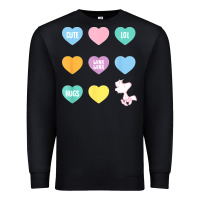 Black peanuts valentine candy heart Premium Sweatshirt - longCreatives