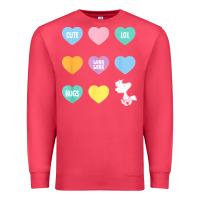 Cardinal peanuts valentine candy heart Premium Sweatshirt - longCreatives