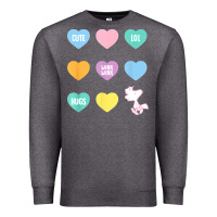 Charcoal Heather peanuts valentine candy heart Premium Sweatshirt - longCreatives