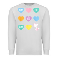 Dove Grey peanuts valentine candy heart Premium Sweatshirt - longCreatives