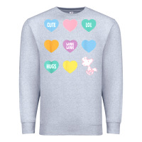 Heather Grey peanuts valentine candy heart Premium Sweatshirt - longCreatives