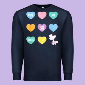 Peanuts Valentine Candy Heart Premium Sweatshirt Designed By Longcreatives