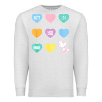 Oatmeal Heather peanuts valentine candy heart Premium Sweatshirt - longCreatives