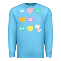 Ocean Blue peanuts valentine candy heart Premium Sweatshirt - longCreatives
