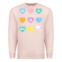 Pale Pink peanuts valentine candy heart Premium Sweatshirt - longCreatives