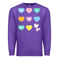 Purple peanuts valentine candy heart Premium Sweatshirt - longCreatives