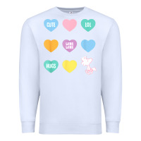 White peanuts valentine candy heart Premium Sweatshirt - longCreatives