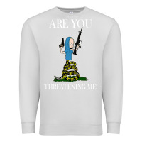 Dove Grey Are You Threatening Me Funny Cartoon Halloween Premium Sweatshirt - longCreatives