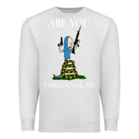 Oatmeal Heather Are You Threatening Me Funny Cartoon Halloween Premium Sweatshirt - longCreatives