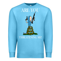Ocean Blue Are You Threatening Me Funny Cartoon Halloween Premium Sweatshirt - longCreatives