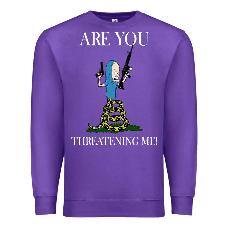 Are You Threatening Me Funny Cartoon Halloween Premium Sweatshirt by longCreatives | Teevron