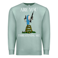 Seafoam Are You Threatening Me Funny Cartoon Halloween Premium Sweatshirt - longCreatives