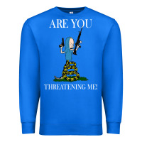 True Royal Are You Threatening Me Funny Cartoon Halloween Premium Sweatshirt - longCreatives