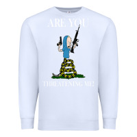 White Are You Threatening Me Funny Cartoon Halloween Premium Sweatshirt - longCreatives