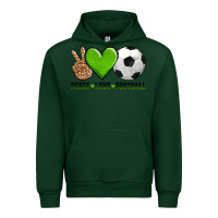 Forest Green peace love soccer Urban Hoodie - AdoDesignShop