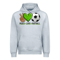Heather Grey peace love soccer Urban Hoodie - AdoDesignShop