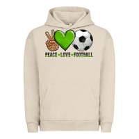 Pigment French Oak peace love soccer Urban Hoodie - AdoDesignShop