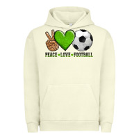 Pigment Pistachio peace love soccer Urban Hoodie - AdoDesignShop