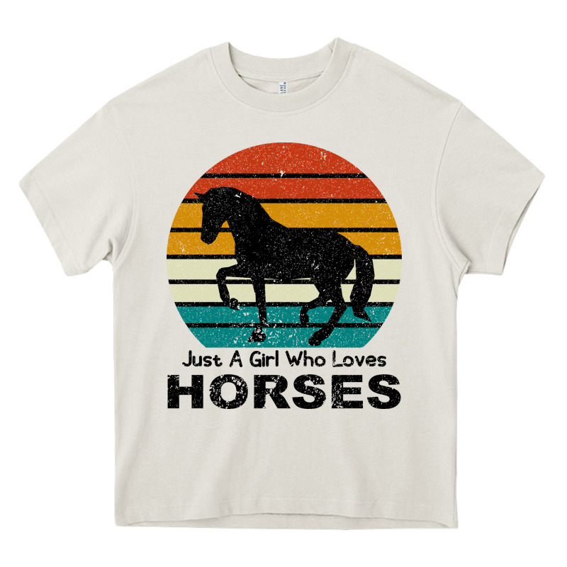 Just A Girl Who Loves Horses Heavy Core Tee by Bettercallsaul | Teevron