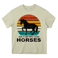 Mossy Just A Girl Who Loves Horses Heavy Core Tee - Bettercallsaul