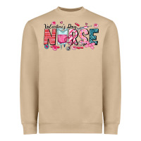 Mushroom Nurse Valentine Heavyweight Sweatshirt - CowhideDigitalArt