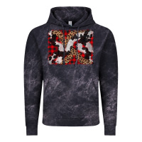 Cloud Black cowhide buffalo plaid leopad background Vintage Hoodie - CowCowDesign