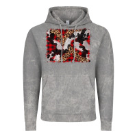 Cowhide Buffalo Plaid Leopad Background Vintage Hoodie | Teevron