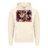 Vintage Artic cowhide buffalo plaid leopad background Vintage Hoodie - CowCowDesign